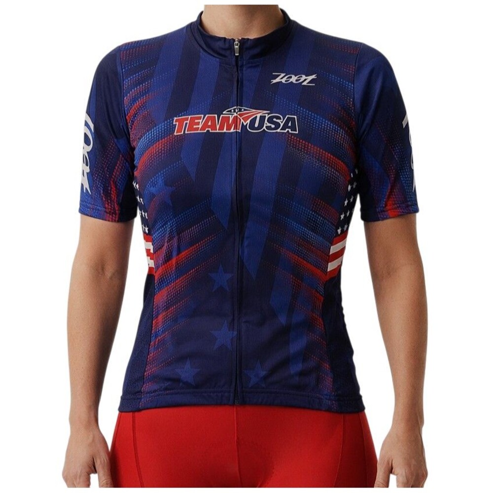 NEW Zoot Cycle Aero Jersey Womens Large USAT Team USA Triathlon Cycling Swim Run